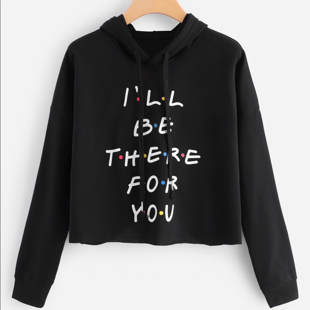 I’ll Be There For You Crop Hoodie - Picture 1 of 2